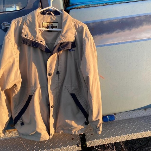 Vintage Khaki Suede Light Jacket Size Medium - Picture 3 of 5